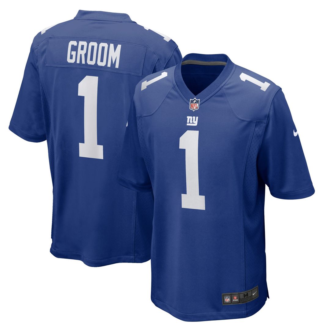 New York Giants Number 1 Groom Nike Royal Game Jersey product image 1