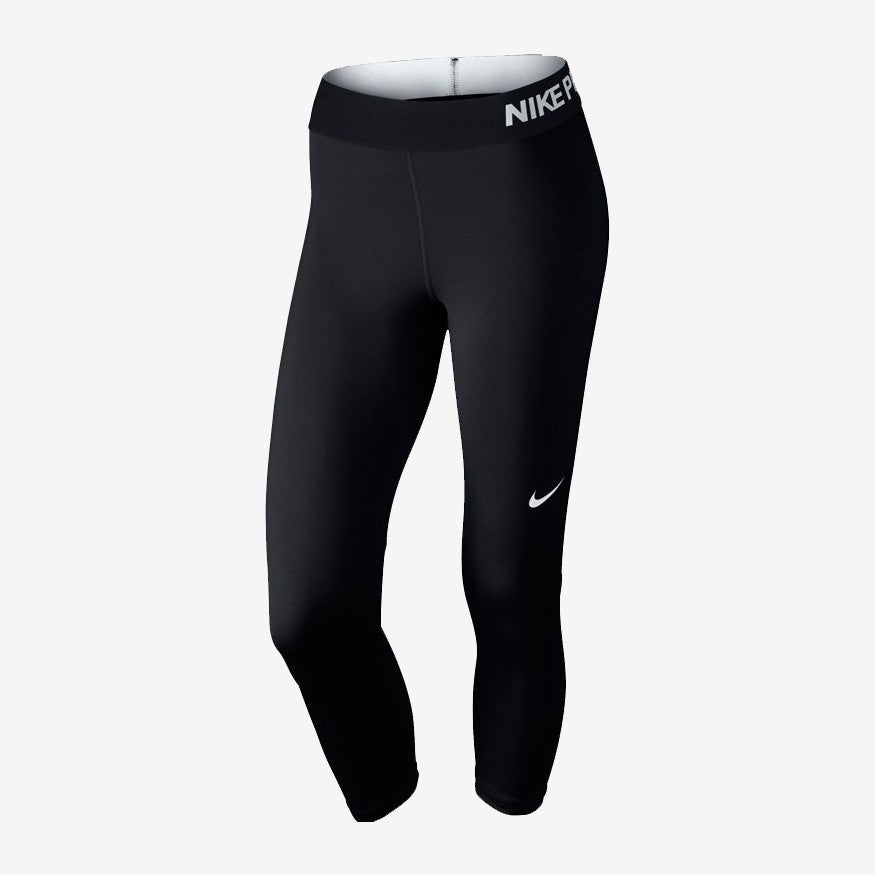 Nike Pro Women Training Capri - Black/White product image 1, provided for visual reference and product detail review