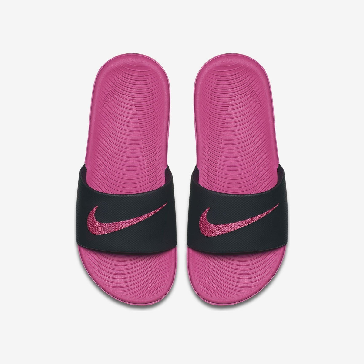 Kid's Kawa Slides - Black/Pink product image 2, provided for visual reference and product detail review