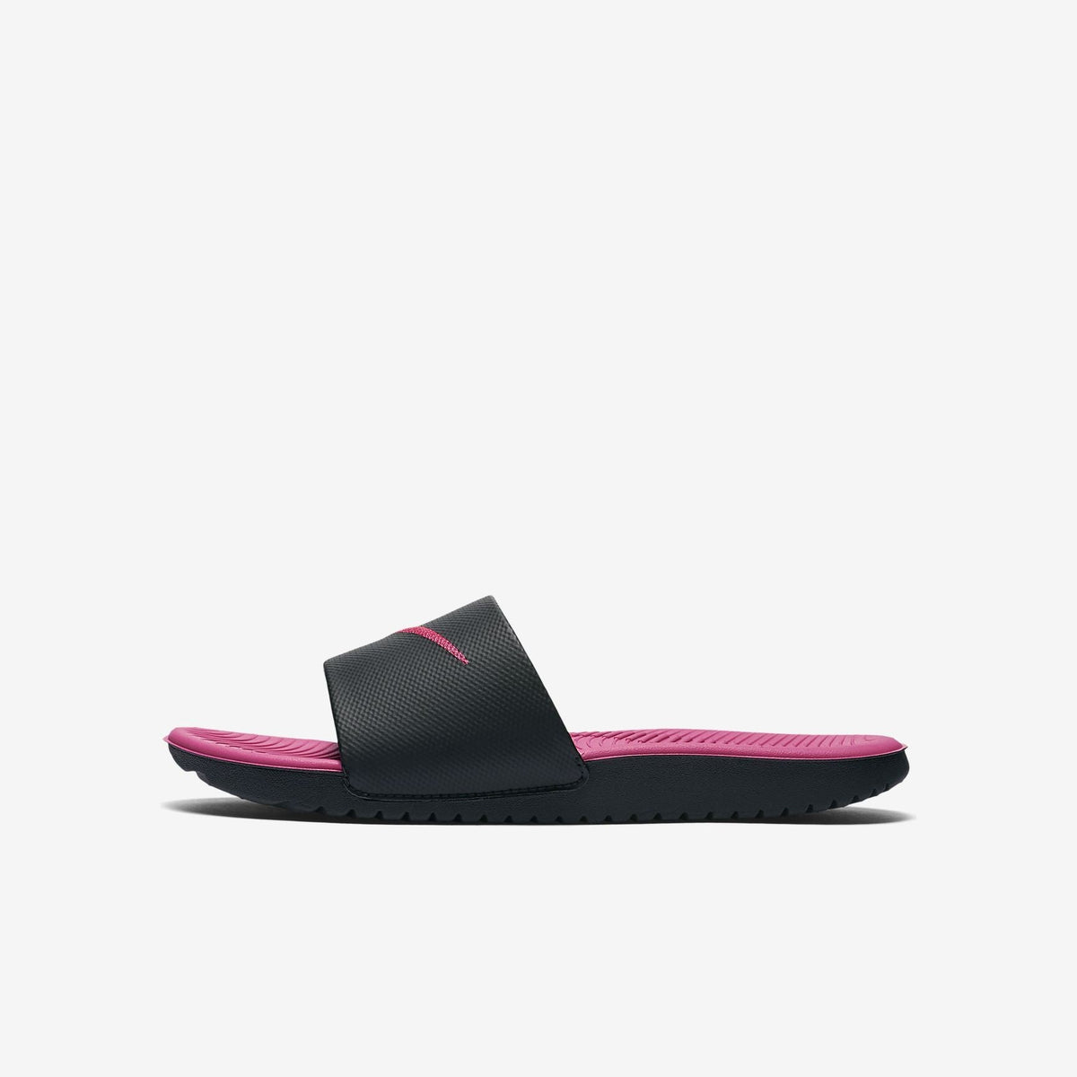 Kid's Kawa Slides - Black/Pink product image 1, provided for visual reference and product detail review
