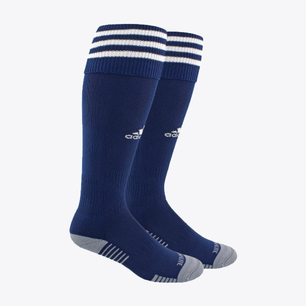 Copa Zone Cushion III Socks Medium - White/New Navy product image 1, provided for visual reference and product detail review
