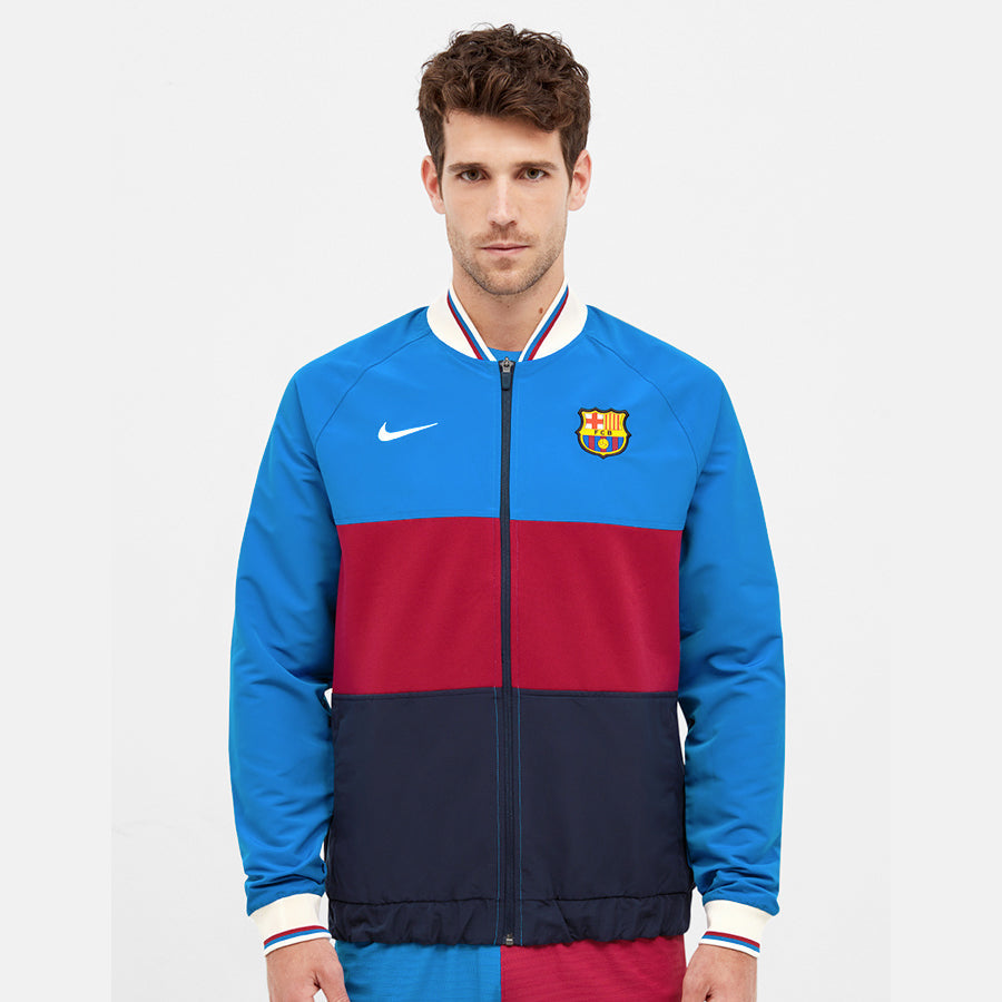 FC Barcelona Men Players Pre-Match Track Jacket 2022 product image 1, provided for visual reference and product detail review