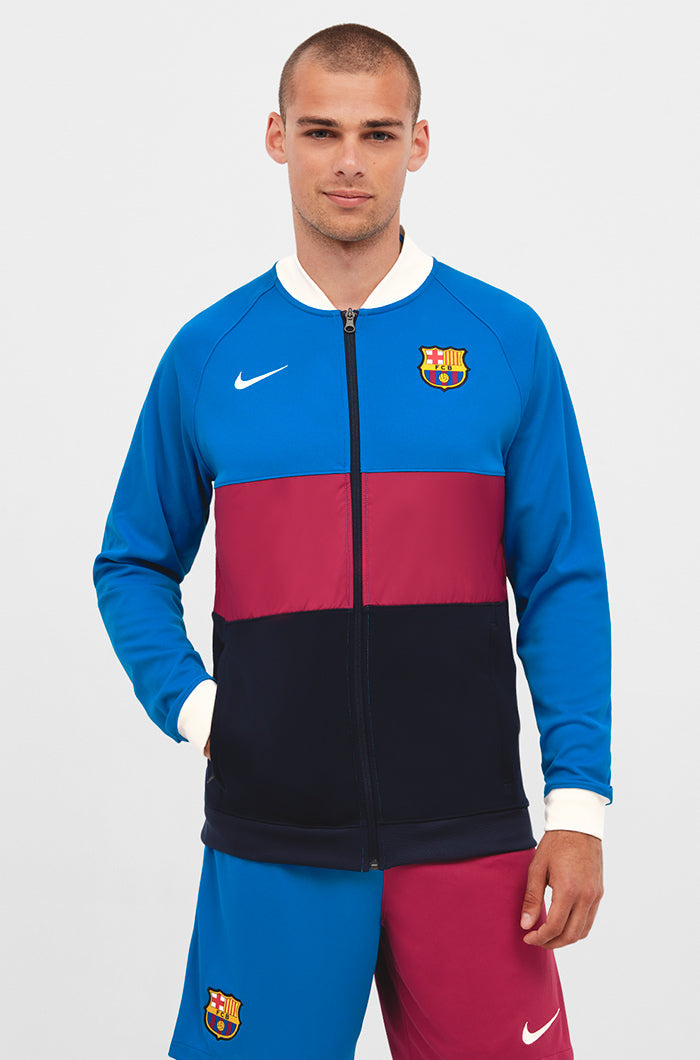 Nike FC Barcelona Men Full-Zip Soccer Track Jacket product image 6, provided for visual reference and product detail review