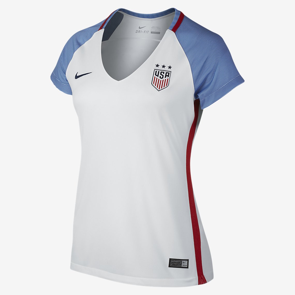 U.S. Stadium Home Soccer Jersey 2016 for Women product image 1, provided for visual reference and product detail review